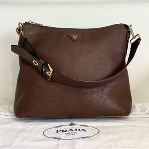 Authentic Prada Vitello Daino Shoulder Bag in Excellent Condition